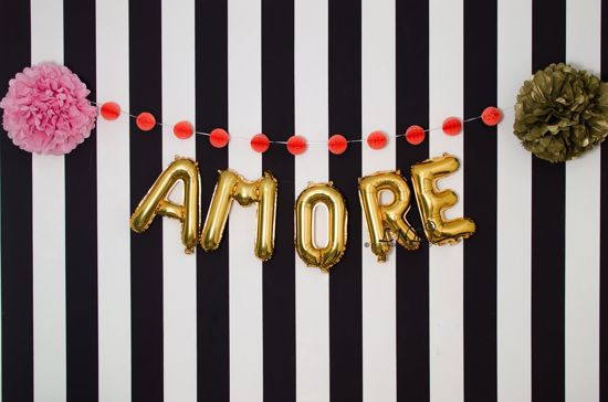 Picture of Amore Rose Gold Balloons | Gold | Silver  Letters 16"