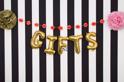 Picture of GIFTS Rose Gold Balloons | Gold | Silver  Letters 16"