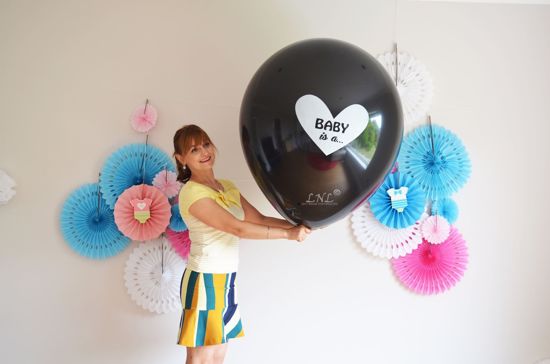 Picture of Baby is a... Gender Reveal Balloons Boy or Girl Baby Shower Confetti