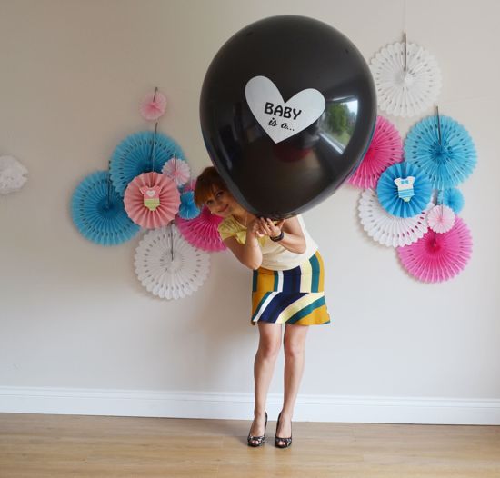 Picture of Baby is a... Gender Reveal Balloons Boy or Girl Baby Shower Confetti