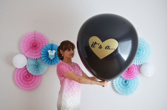 Picture of Its a... Gender Reveal Balloons Boy or Girl Baby Shower Confetti