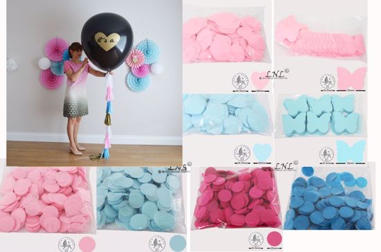 Picture of Its a... Gender Reveal Balloons Boy or Girl Baby Shower Confetti