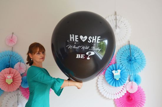 Picture of He or She What will baby be? Gender Reveal Balloon