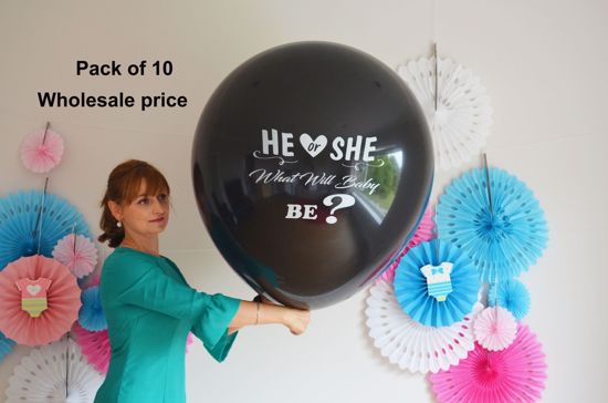 Picture of He Or She What will baby be Gender Reveal Balloons Wholesale