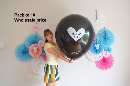 Picture of Gender Reveal Balloons Baby is a... Boy or Girl Balloons Wholesale