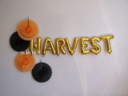Picture of HARVEST Halloween 16" Foil Mylar Balloons Banner Garland