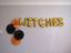 Picture of WITCHES Halloween 16" Letters Foil Mylar Balloons Banner Garland
