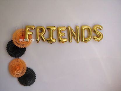Picture of FRIENDS Photo Booth  16" Letters Foil Mylar Balloons Banner Garland