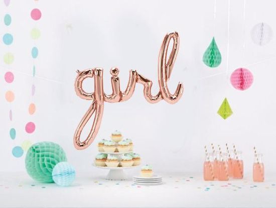 Picture of Girl 24 in inch Script Balloon Rose