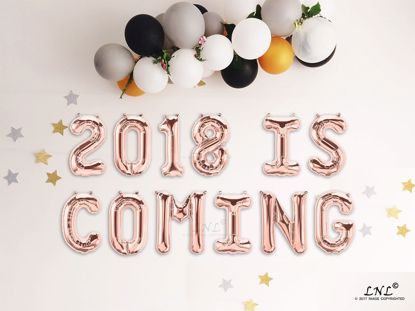 Picture of 2018 is coming Rose gold Balloons