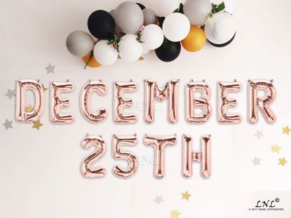 Picture of DECEMBER 25 TH Rose gold Balloons