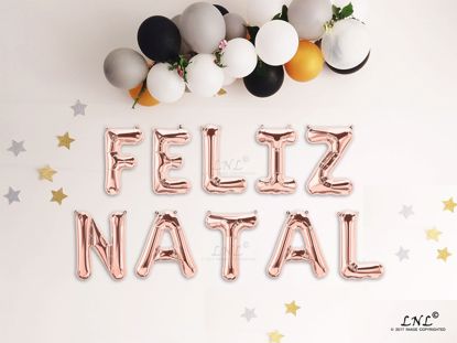 Picture of FELIZ NATAL Rose gold Balloons