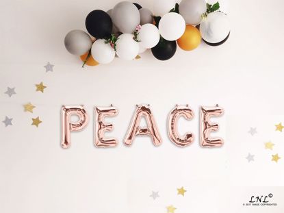 Picture of PEACE Rose gold Balloons