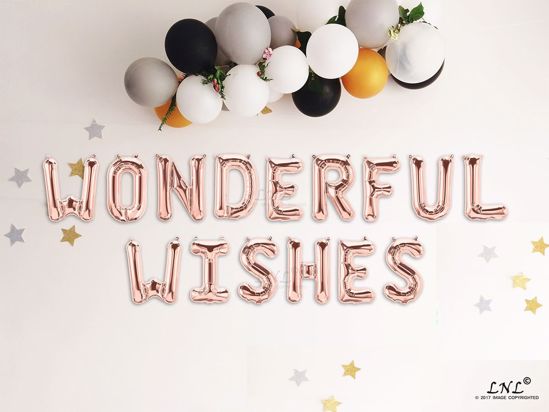Picture of WONDERFUL WISHES Rose gold Balloons