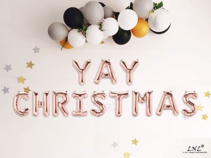 Picture of YAY CHRISTMAS Rose gold Balloons