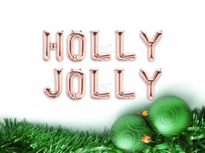 Picture of HOLLY JOLLY Rose gold Balloons