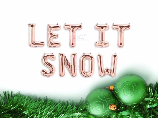 Picture of LET IT SNOW Rose gold Balloons