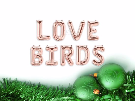 Picture of LOVE BIRDS Rose gold Balloons