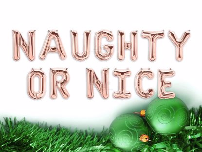 Picture of NAUGHTY OR NICE Rose gold Balloons
