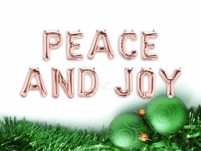 Picture of PEACE AND JOY Rose gold Balloons