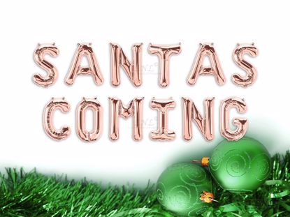 Picture of SANTAS COMING Rose gold Balloons