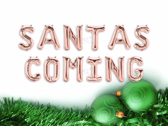 Picture of SANTAS COMING Rose gold Balloons