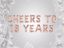 Picture of CHEERS TO 18  YEARS Letter Rose Gold Silver Birthday Balloons