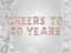 Picture of CHEERS TO 40  YEARS Letter Rose Gold Silver Birthday Balloons