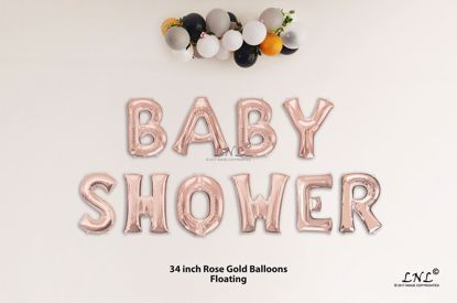 Picture of BABY SHOWER  Rose Gold Letters 34 Inch Foil Balloons