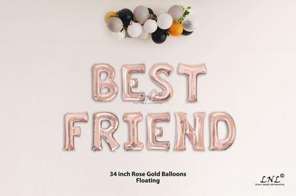 Picture of BEST FRIEND  Rose Gold Letters 34 Inch Foil Balloons