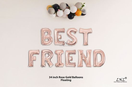 Picture of BEST FRIEND  Rose Gold Letters 34 Inch Foil Balloons