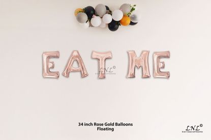 Picture of EAT ME Rose Gold Letters 34 Inch Foil Balloons