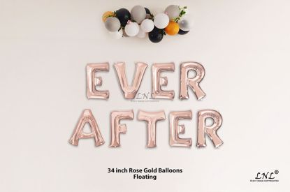 Picture of EVER AFTER Rose Gold Letters 34 Inch Foil Balloons