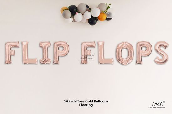 Picture of FOREVER Rose Gold Letters 34 Inch Foil Balloons