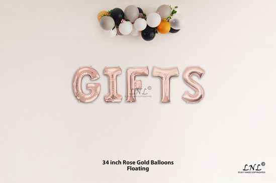 Picture of GIFTS Rose Gold Letters 34 Inch Foil Balloons