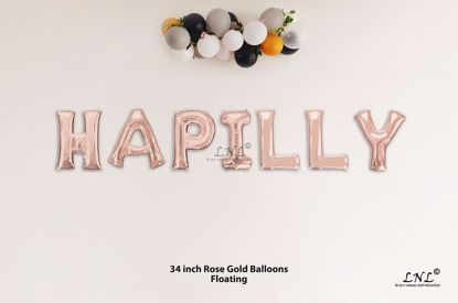 Picture of WAPILLY Rose Gold Letters 34 Inch Foil Balloons