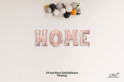 Picture of HOME Rose Gold Letters 34 Inch Foil Balloons