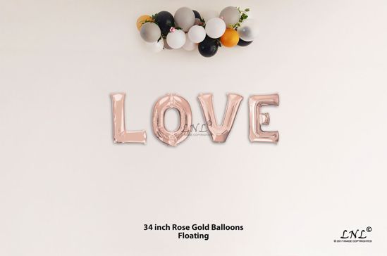 Picture of LOVE Rose Gold Letters 34 Inch Foil Balloons