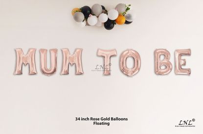 Picture of MUM TO BE Rose Gold Letters 34 Inch Foil Balloons