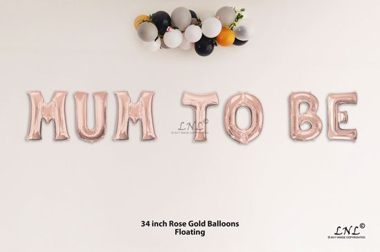 Picture of MUM TO BE Rose Gold Letters 34 Inch Foil Balloons