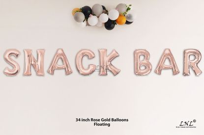 Picture of SNACK BAR Rose Gold Letters 34 Inch Foil Balloons