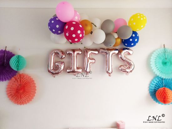 Picture of GIFTS Rose Gold Silver Letter Balloons