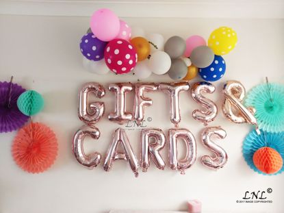 Picture of GIFTS & CARDS Rose Gold Silver Letter Balloons