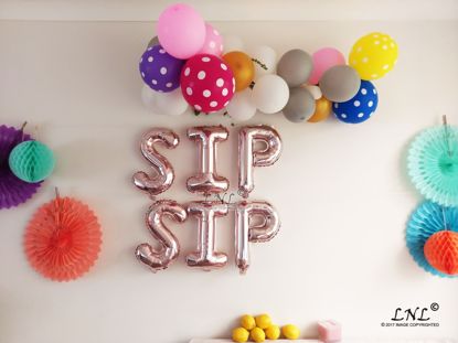 Picture of SIP SIP  Rose Gold Silver Letter Balloons