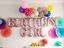 Picture of BIRTHDAY  GIRL Rose Gold Silver Letter Balloons