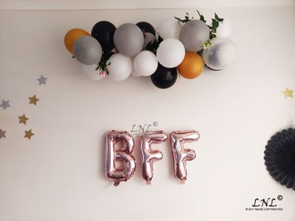 Picture of BFF Rose Gold Silver Letter Balloons