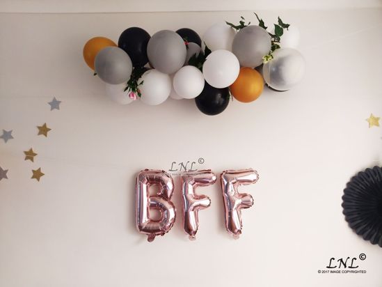Picture of BFF Rose Gold Silver Letter Balloons