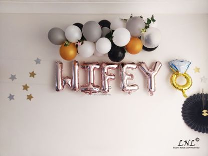 Picture of WIFEY Rose Gold Balloons Garland