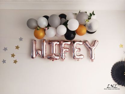Picture of WIFEY Rose Gold Silver Letter Balloons