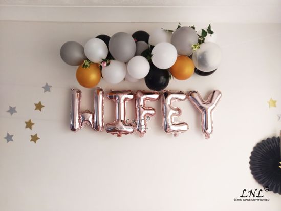 Picture of WIFEY Rose Gold Silver Letter Balloons